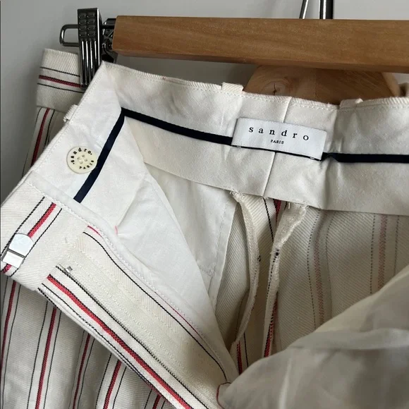 Sandro Striped Cream Blazer & Pants Set, 36 - Picture 4 of 15